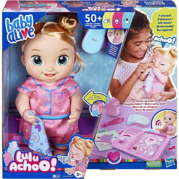 Baby Alive Lulu Achoo Doll - 12-Inch Interactive Doctor Play Toy - Blonde Hair [Toys, Ages 3+] Toys & Games Hasbro   