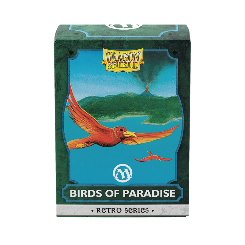Dragon Shield Sleeves: Magic: The Gathering TCG: Retro Series Brushed Art [Birds of Paradise] - 100 Standard Size Sleeves Card Game Dragon Shield