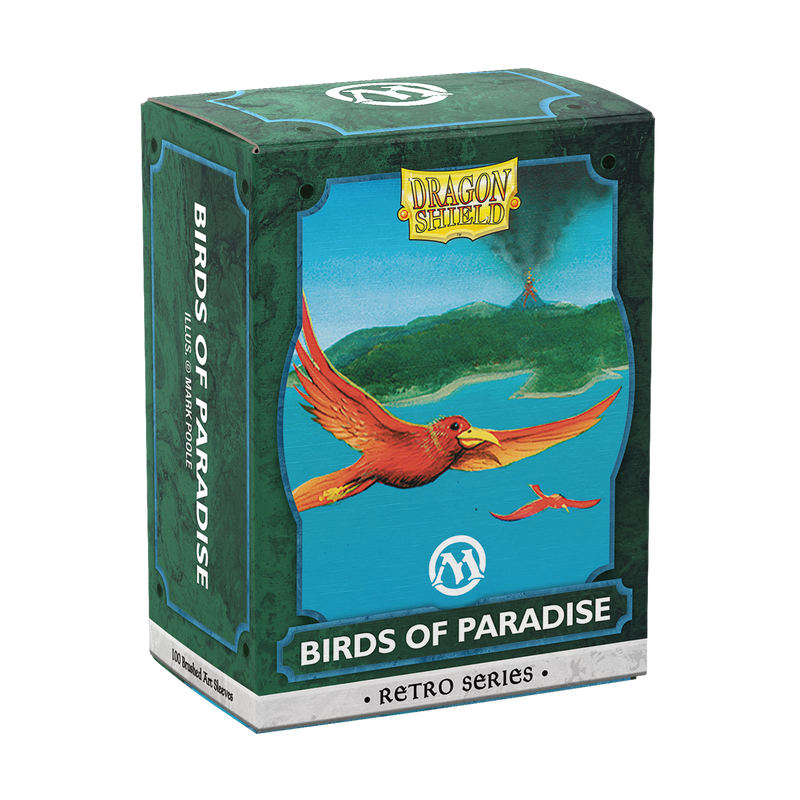 Dragon Shield Sleeves: Magic: The Gathering TCG: Retro Series Brushed Art [Birds of Paradise] - 100 Standard Size Sleeves Card Game Dragon Shield