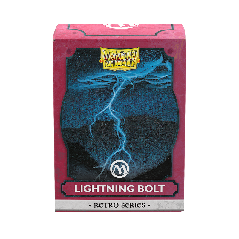 Dragon Shield Sleeves: Magic: The Gathering TCG: Retro Series Brushed Art [Lightning Bolt] - 100 Standard Size Sleeves Card Game Dragon Shield
