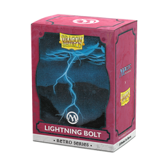 Dragon Shield Sleeves: Magic: The Gathering TCG: Retro Series Brushed Art [Lightning Bolt] - 100 Standard Size Sleeves Card Game Dragon Shield