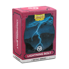 Dragon Shield Sleeves: Magic: The Gathering TCG: Retro Series Brushed Art [Lightning Bolt] - 100 Standard Size Sleeves Card Game Dragon Shield