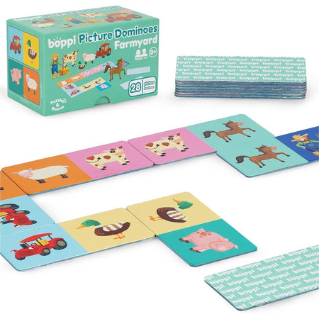 Boppi:Picture Dominoes - Farmyard Toys & Games Bopster