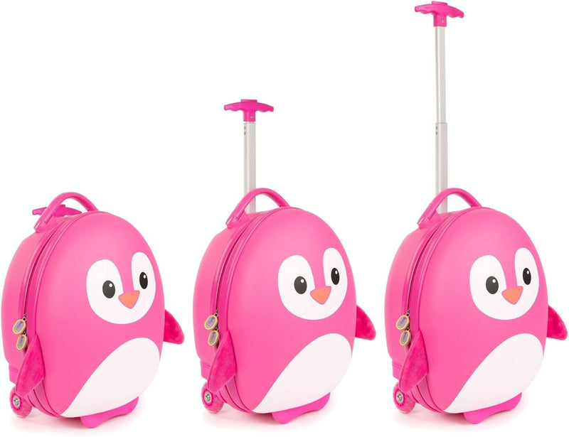 Boppi - Tiny Trekker Kids Rolling Luggage - Pink Penguin Clothing and Apparel Boppi