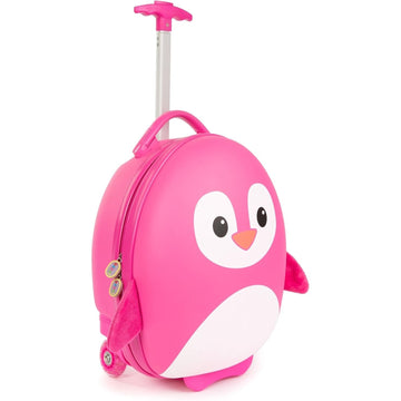 Boppi - Tiny Trekker Kids Rolling Luggage - Pink Penguin Clothing and Apparel Boppi