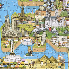 Bopster 8-Bit World Map - 180 Piece Puzzle Toys & Games Bopster