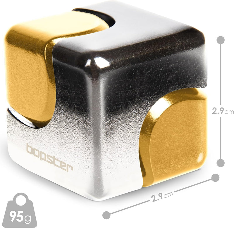bopster Fidget Cube Spinner - Gold/Silver Toys & Games Bopster
