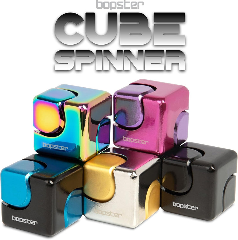bopster Fidget Cube Spinner - Gold/Silver Toys & Games Bopster
