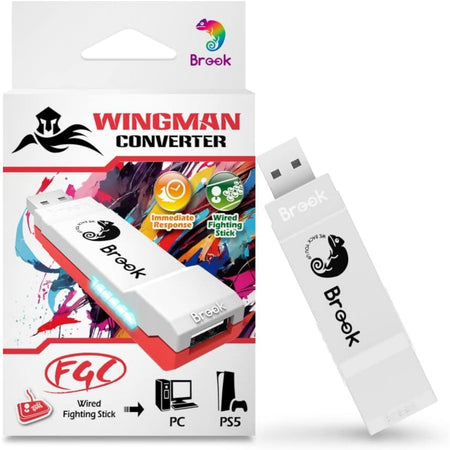 Brook Gaming: Wingman FGC Converter - An Arcade Joystick Converter, Built for PS5 Fighting Games, Supports Street Fighter 6 Electronics Brook Gaming   