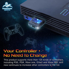 Brook Wingman PS2 Converter - Controller Adapter for PS3 / PS4 / PS5 / Xbox 360 / Xbox One / Xbox Series X/S / Switch Pro to PS2, PS1 and PS Classic [Cross-Platform Accessory] Cross-Platform Accessories Brook Gaming   