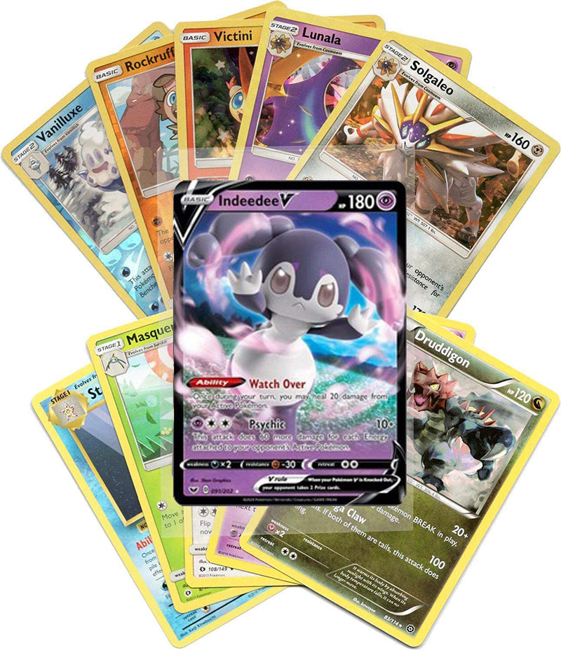 Bulk Pokemon Cards: 50 Assorted Cards with Guaranteed V Pokemon Card Game Pokemon   