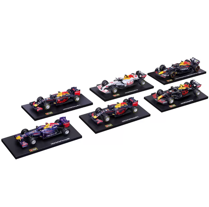 Burago: Formula 1 Red Bull - Exclusive 1:43 Die Cast 6 Pack Set