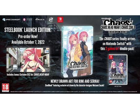 Chaos Head Noah and Chaos Child Double Pack - Steelbook Launch Edition [Nintendo Switch] Nintendo Switch Video Game Spike Chunsoft   