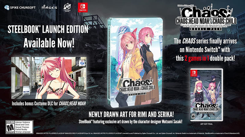 Chaos;Head Noah & Chaos;Child Double Pack - SteelBook Launch Edition [Nintendo Switch] Nintendo Switch Video Game Spike Chunsoft   