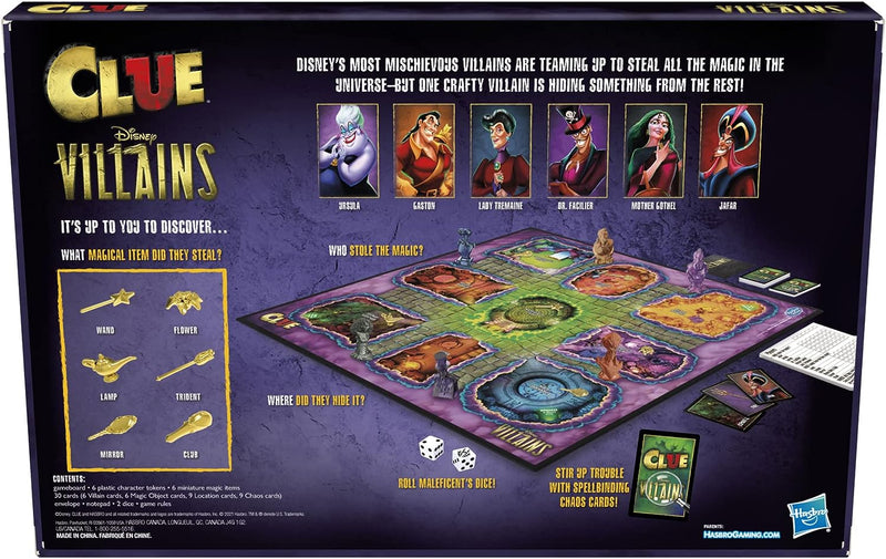 Clue: Disney Villains Edition [Board Game, 3-5 Players] Board Game Hasbro   