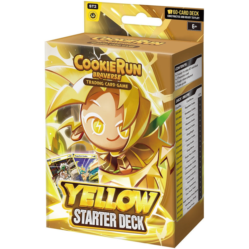 CookieRun Braverse TCG: Brave Beginning 5 Starter Deck Set: Red, Yellow, Green, and Purple Card Game Devsisters