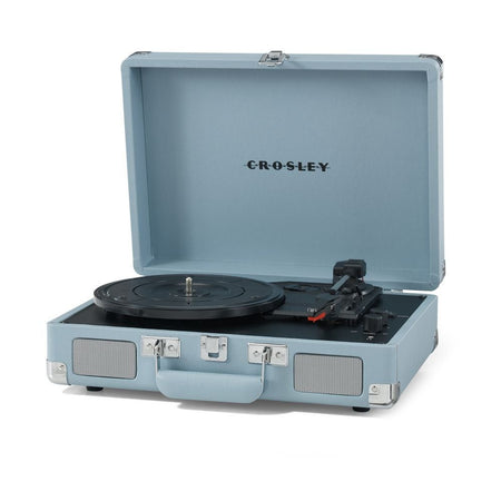 Crosley Cruiser Plus Vintage 3-Speed Bluetooth in/Out Suitcase Vinyl Record Player Turntable - Tourmaline - CR8005F-TN [Electronics] Electronics Crosley   