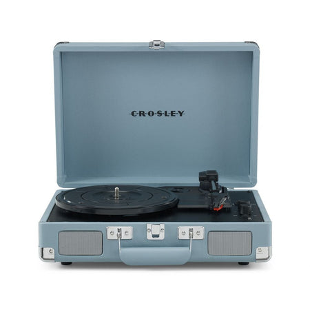 Crosley Cruiser Plus Vintage 3-Speed Bluetooth in/Out Suitcase Vinyl Record Player Turntable - Tourmaline - CR8005F-TN [Electronics] Electronics Crosley   