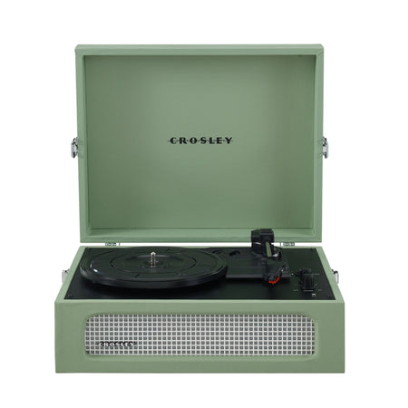 Crosley Voyager Vintage 3-Speed Bluetooth In/Out Vinyl Record Player Turntable - Sage - CR8017B-SA [Electronics] Electronics Crosley   