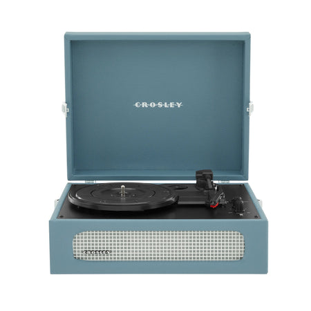 Crosley Voyager Vintage 3-Speed Bluetooth In/Out Vinyl Record Player Turntable - Washed Blue - CR8017B-WB [Electronics] Electronics Crosley   