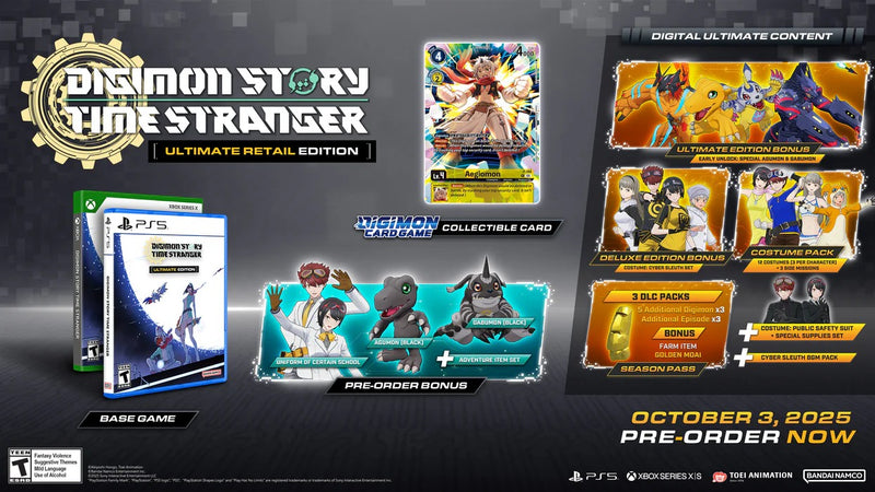 Digimon: Story Time Stranger - Ultimate Edition [PlayStation 5] PlayStation 5 Video Game Bandai Namco