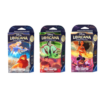 Disney Lorcana Trading Card Game: The First Chapter - Starter Deck Bundle [3 Decks] Card Game Ravensburger   