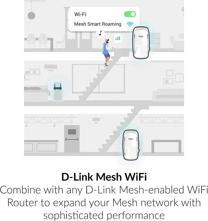 D-Link AC1900 Mesh Wi-Fi Range Extender - DAP-1955-US [Electronics] Electronics D-Link   