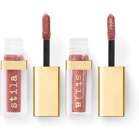 Stila Double Dip Suede Shade and Glitter & Glow Liquid Eye Shadows - Hot Tamale 2.25 ml / 0.07 Oz [Beauty] Beauty Stila Cosmetics   