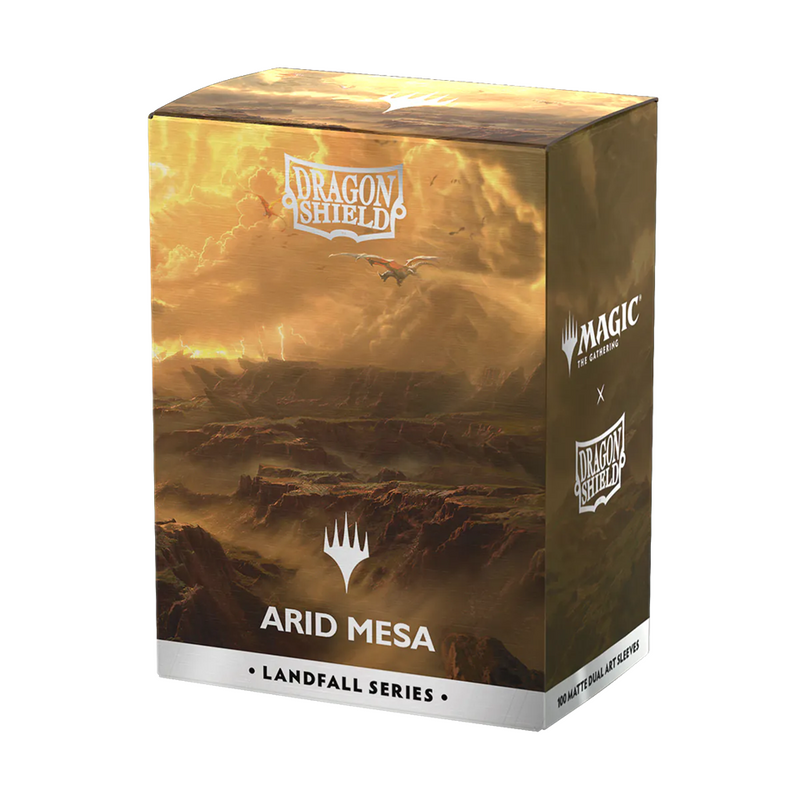 Dragon Shield Sleeves: Magic The Gathering Landfall Series [Arid Mesa] - 100 Standard Size Sleeves Card Game Accessories Dragon Shield