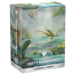 Dragon Shield Sleeves: Magic The Gathering Landfall Series [Misty Rainforest] - 100 Standard Size Sleeves Card Game Accessories Dragon Shield