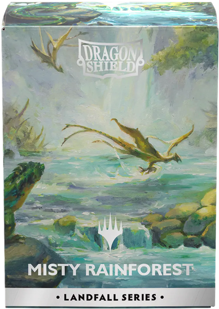 Dragon Shield Sleeves: Magic The Gathering Landfall Series [Misty Rainforest] - 100 Standard Size Sleeves Card Game Accessories Dragon Shield