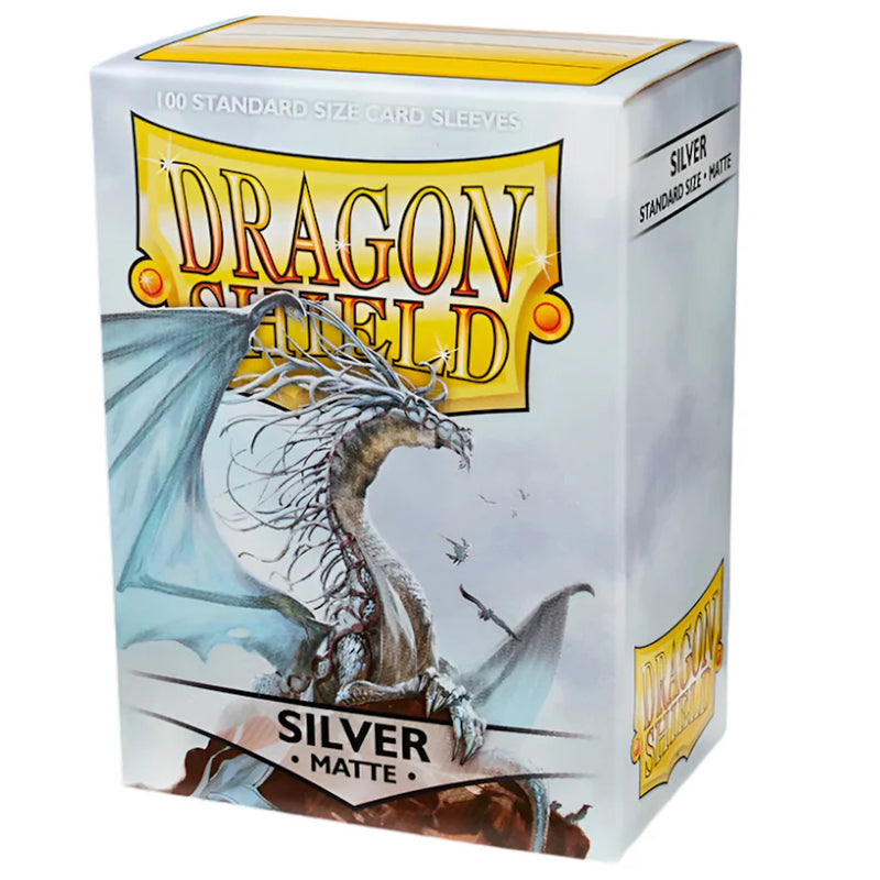 Dragon Shield Sleeves: Matte Silver - 100 Sleeves Card Game Accessories Dragon Shield