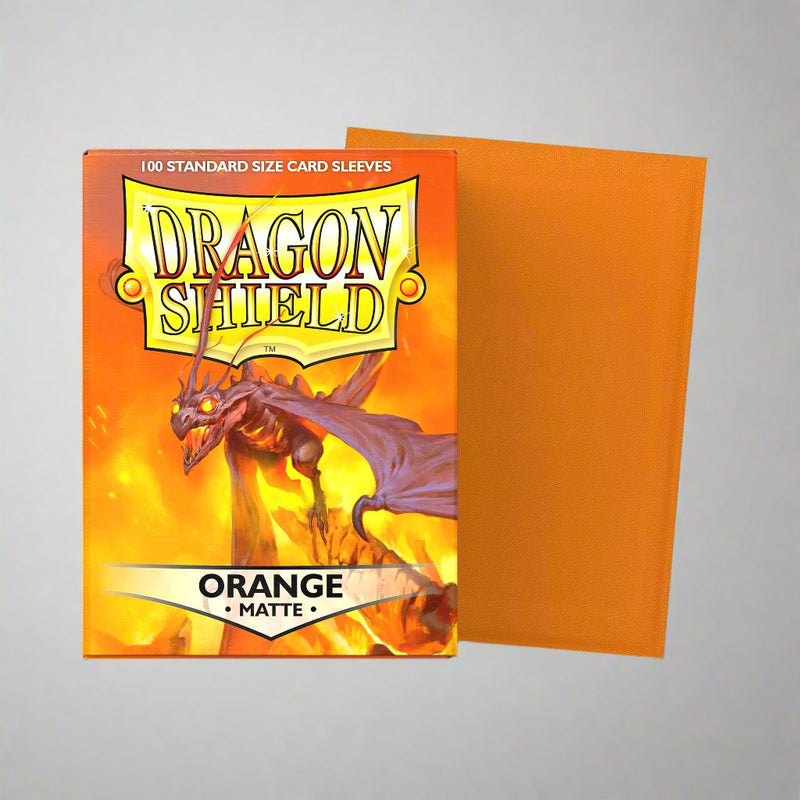 Dragon Shield Sleeves: Matte Orange - 100 Standard Size Sleeves Card Game Dragon Shield   