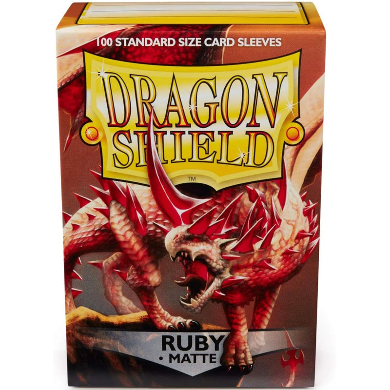 Dragon Shield Sleeves: Matte Ruby - 100 Standard Size Sleeve Card Game Dragon Shield   