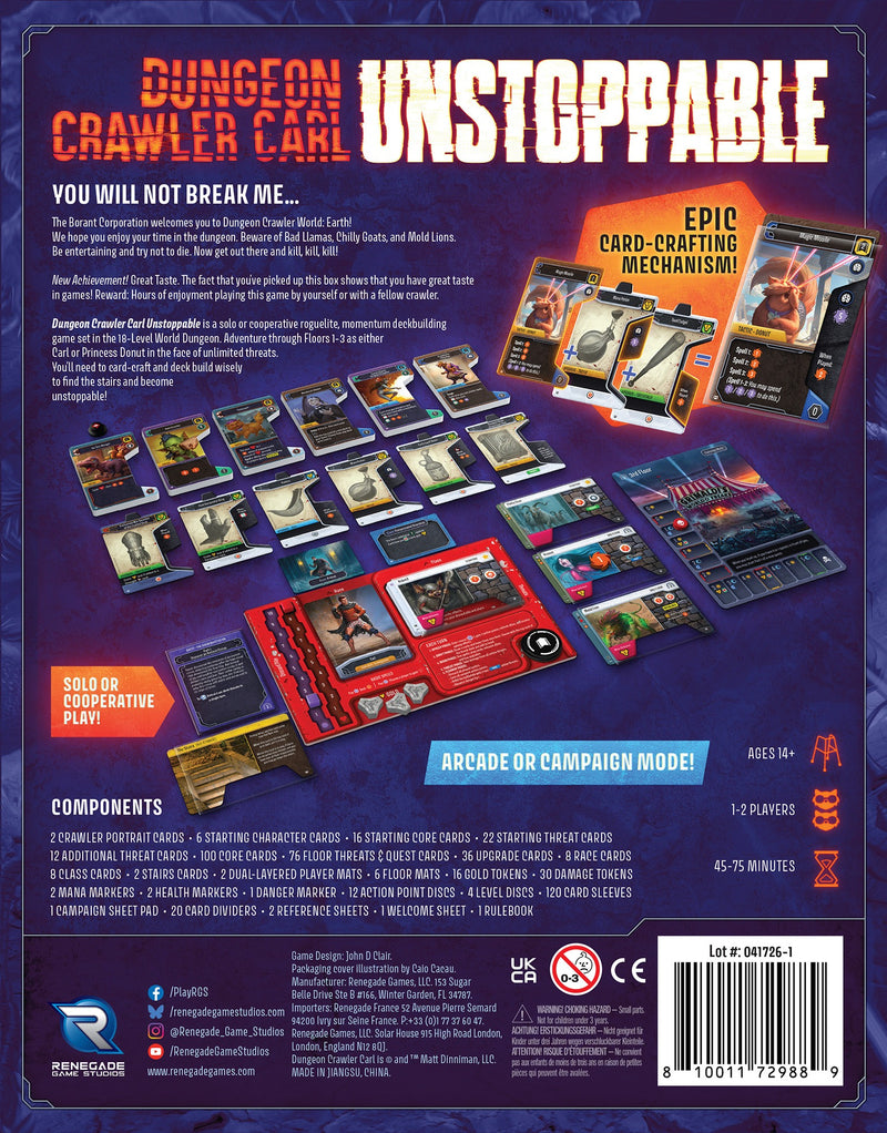 Dungeon Crawler Card Unstoppable: Core Game