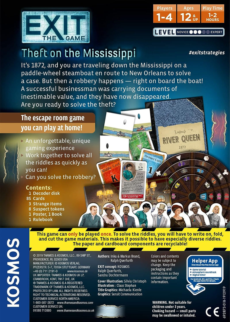 Exit: The Game - Theft on The Mississippi [Board Game, 1-4 Players] Board Game Thames and Kosmos   