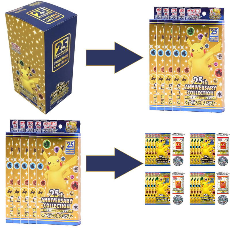 pokemon cloyster card Pokemon TCG: 25th Anniversary Collection Special Set Case Pack w/ 5 Exclusive Promo Card Packs - Japanese