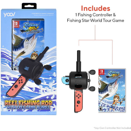 Fishing Star: World Tour w/ YOOL Reel Fishing Rod [Nintendo Switch] Nintendo Switch Video Game Aksys Games   