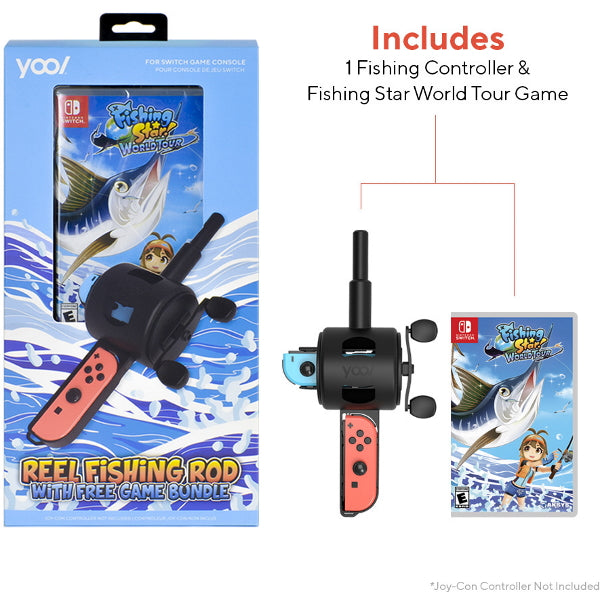 Fishing Star: World Tour w/ YOOL Reel Fishing Rod [Nintendo Switch] Nintendo Switch Video Game Aksys Games   