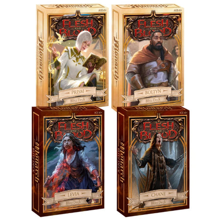 Flesh and Blood TCG: Monarch Blitz Deck Display Box - 8 Decks Card Game Legend Story Studios   