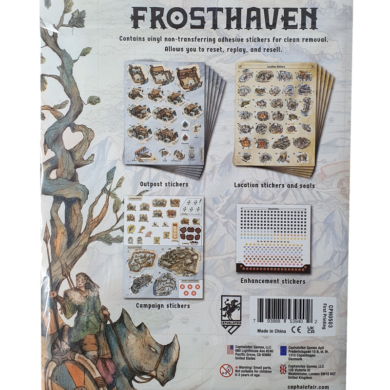 Frosthaven: Removeable Sticker Set [Board Game Accessory, 1 - 4 Players] Board Game Cephalofair Games   