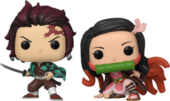 Funko POP! Animation: Demon Slayer Tanjiro & Nezuko Vinyl Figure [Toys, Ages 6+, #867/868] Toys & Games Funko   