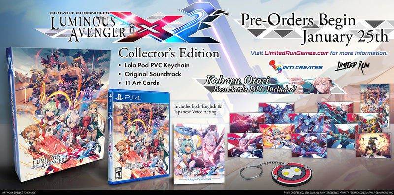 Gunvolt Chronicles: Luminous Avenger iX 2 - Collector's Edition [PlayStation 4] PlayStation 4 Video Game Limited Run Games   