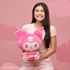 Hello Kitty and Friends: Pink Monochrome Kuromi - 12" Plush Plushies Jazwares