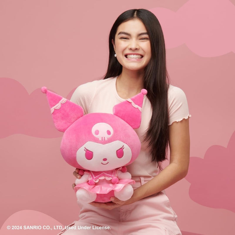 Hello Kitty and Friends: Pink Monochrome Kuromi - 12" Plush Plushies Jazwares