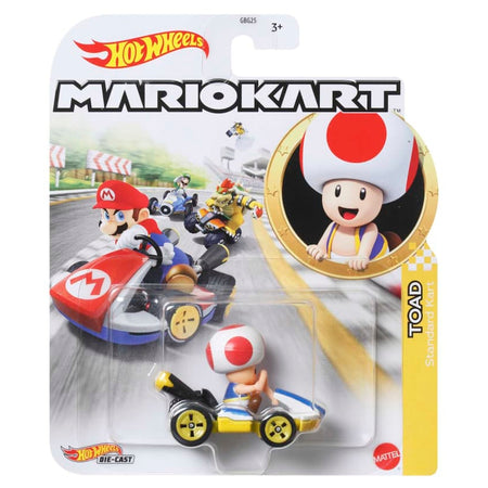 Hot Wheels Mario Kart: Toad Standard Kart Vehicle Toys & Games Mattel