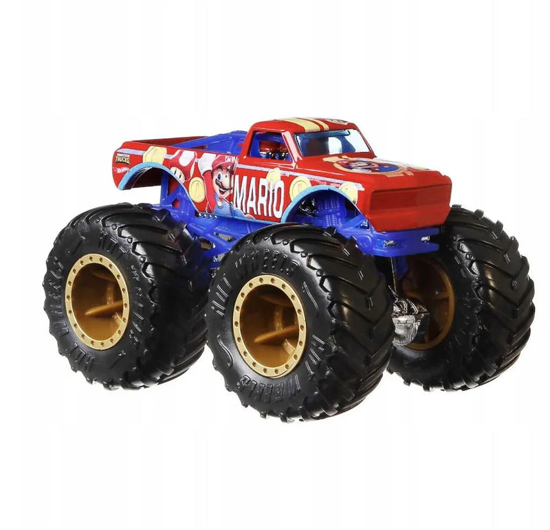 Hot Wheels Monster Trucks 1:64 Super Mario Themed Vehicle - Mario [Toys, Ages 3+] Toys & Games Mattel   