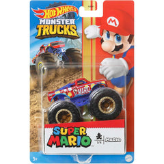 Hot Wheels Monster Trucks 1:64 Super Mario Themed Vehicle - Mario [Toys, Ages 3+] Toys & Games Mattel   