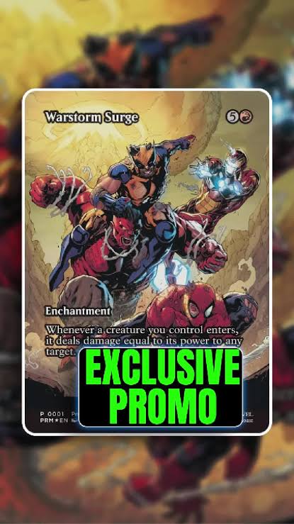 Avengers Armageddon #1 Comic & Warstorm Surge Magic The Gathering MTG Foil Promo Comics Marvel Comics