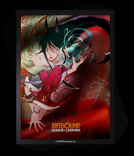 Riftbound League of Legends TCG: Origins Art Sleeves Ahri - 100 Count Card Game Accessories UVS Games